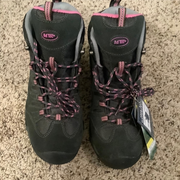 Ad Tec Women’s Waterproof Boots Size 8 Black Pink - Picture 2 of 4